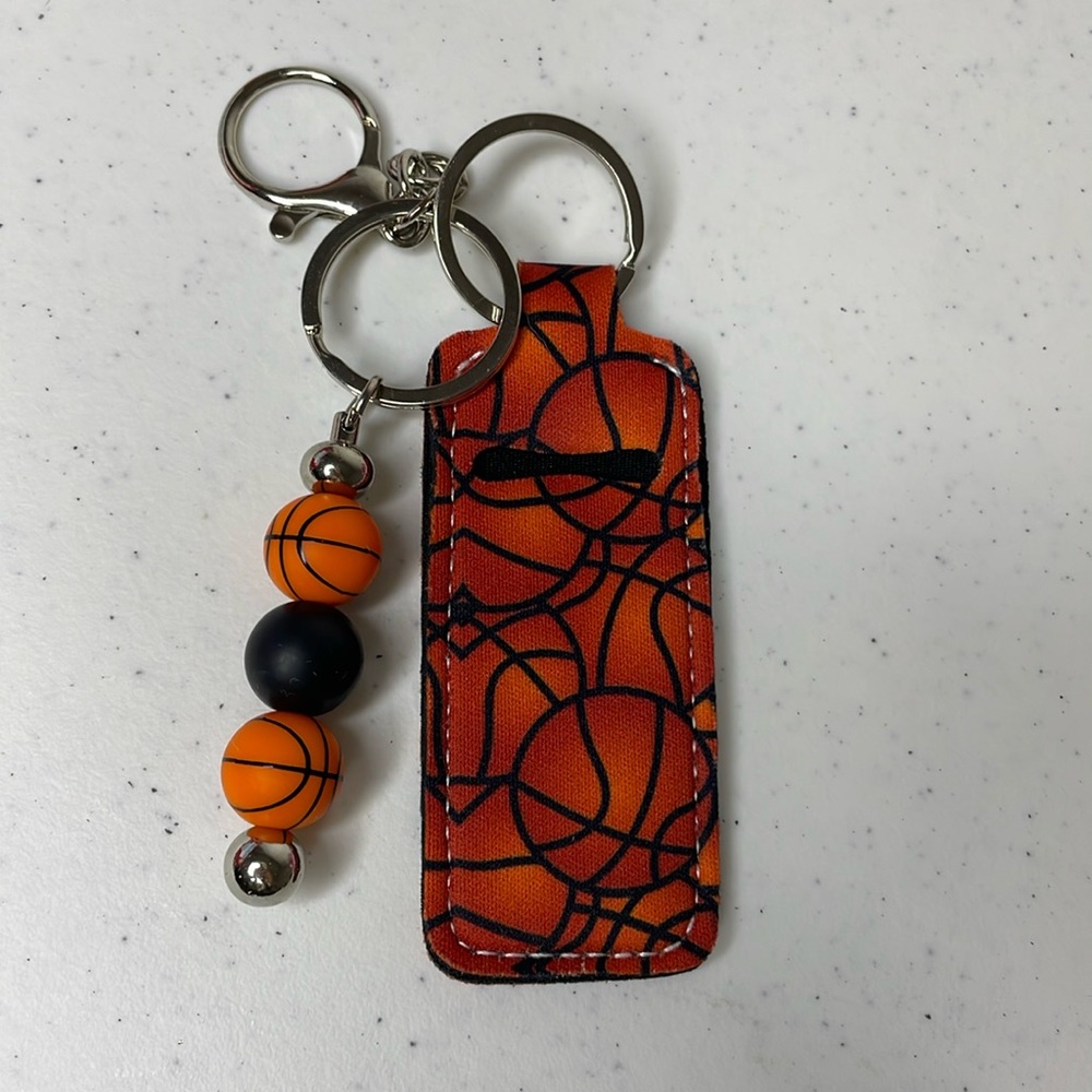 Basketball Keychain And Chapstick Holder
